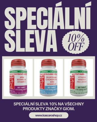 🐾 SLEVA 10 % NA VŠECHNY PRODUKTY GIOM! 🐾 Dopřej svému čtyřnohému parťákovi tu nejlepší péči 💚 Momentálně běží 10% sleva na...